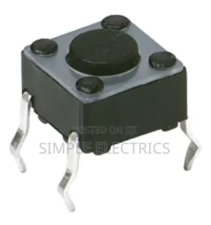 C K Ip40 Black Button Tactile Switch, SPST 50 Ma 3.5 (Dia.)Mm