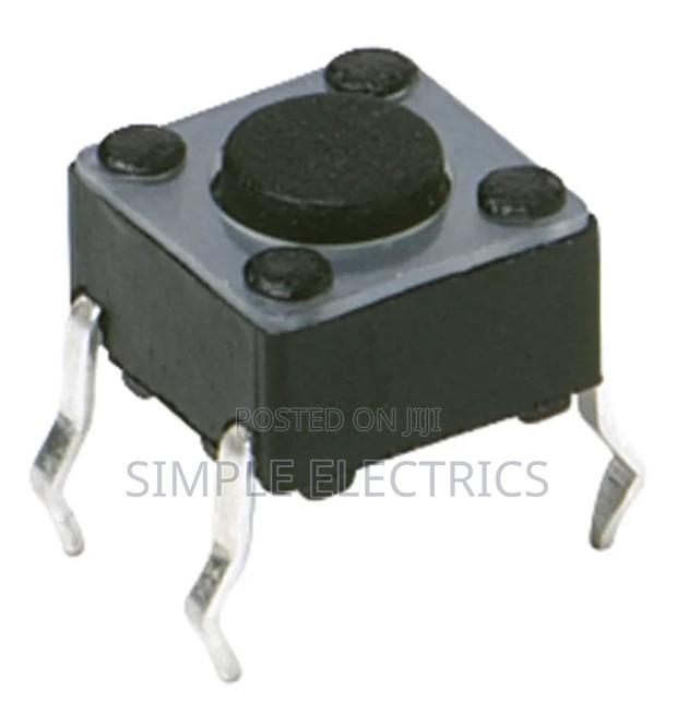 C K Ip40 Black Button Tactile Switch, SPST 50 Ma 3.5 (Dia.)Mm