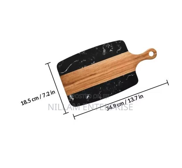 Cutting Marble Board Stone + Acacia/Serving Tray. - thumbnail 4