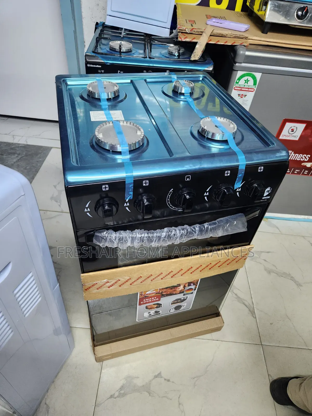 4 Gas Black Cooker New Standing Cooker Euro