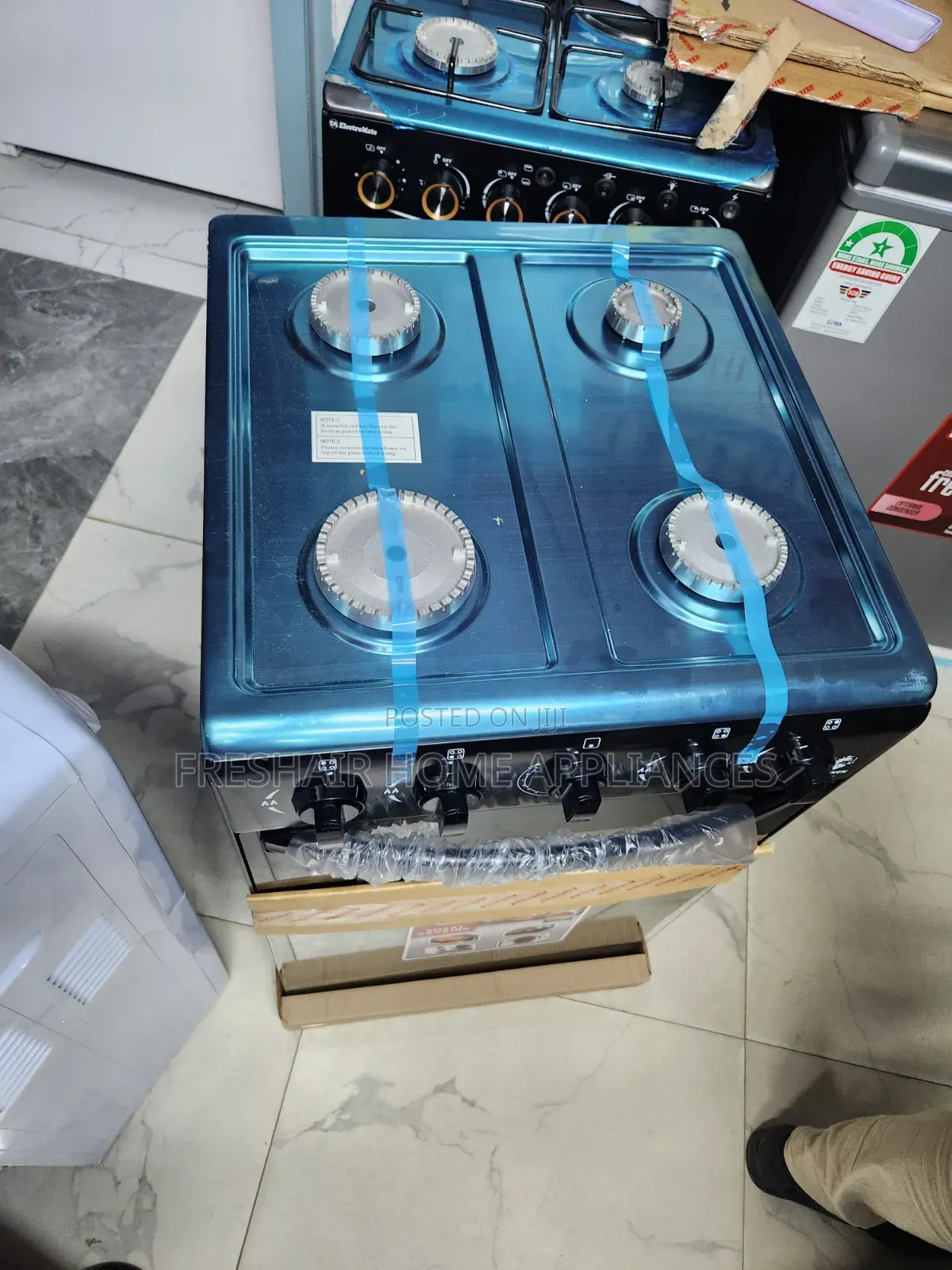 4 Gas Black Cooker New Standing Cooker Euro