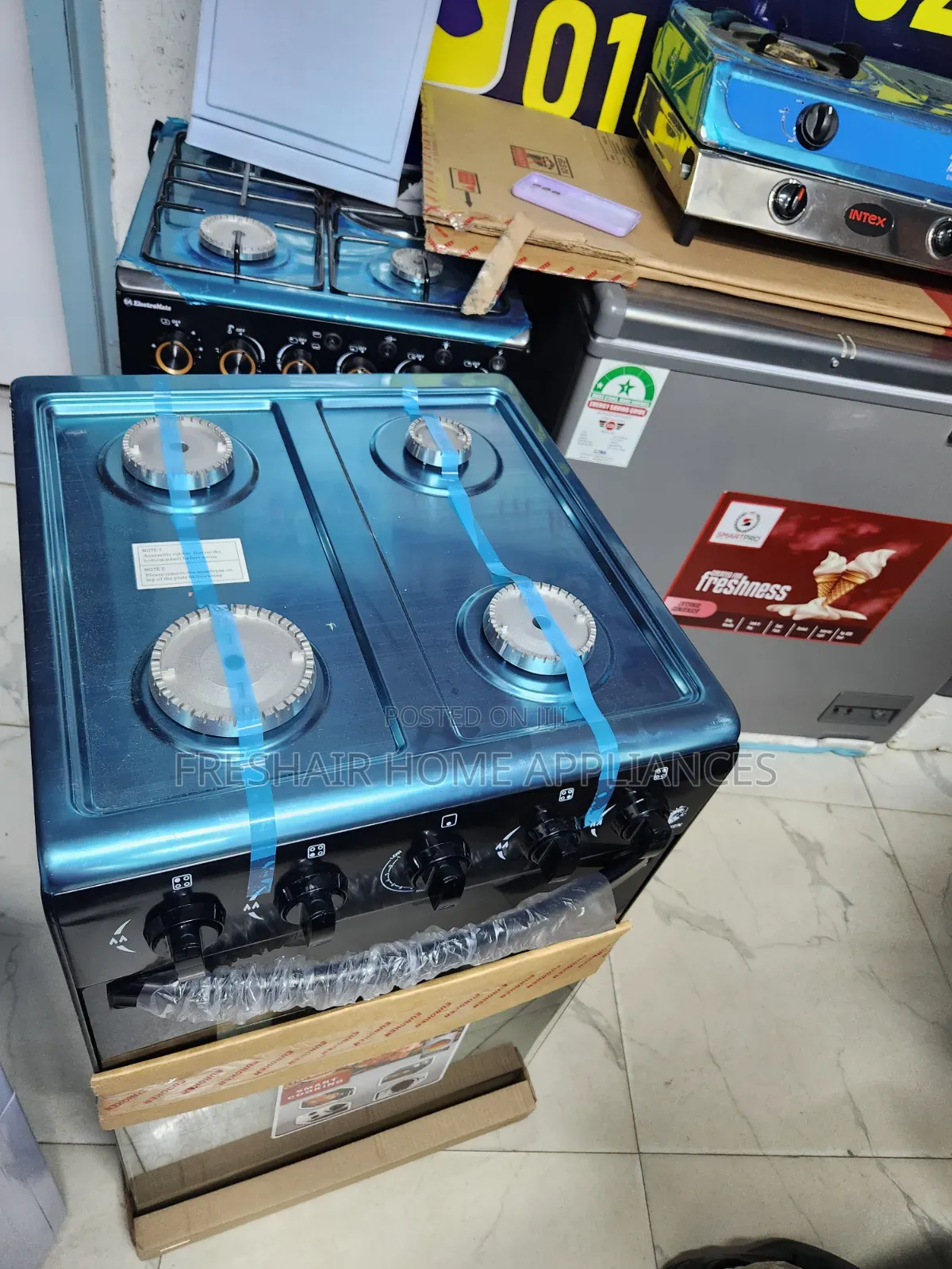 4 Gas Black Cooker New Standing Cooker Euro
