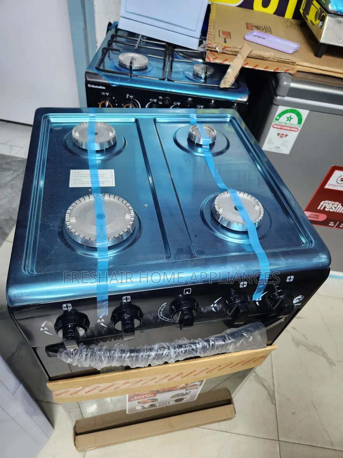 4 Gas Black Cooker New Standing Cooker Euro