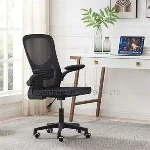 High Back Computer Chair With Flip-up Armrest