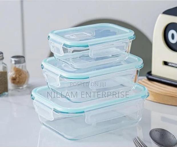 3pc High Borosilicate Food Containers* - thumbnail 3