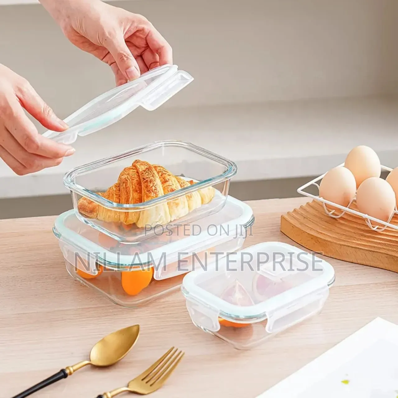3pc High Borosilicate Food Containers*