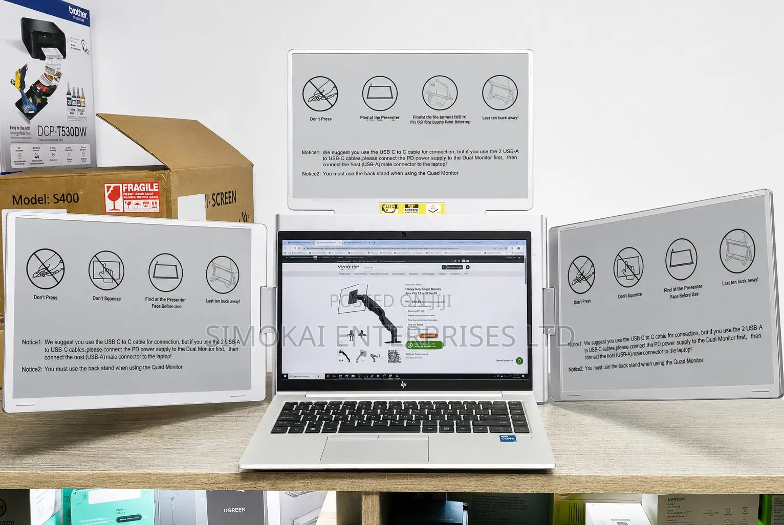 Quad Screen Portable Laptop Extender