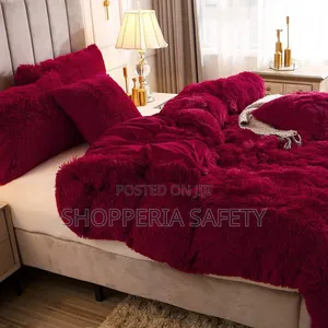 *6pc Luxury Designs Velvet Plush Fluffy Duvet Set
