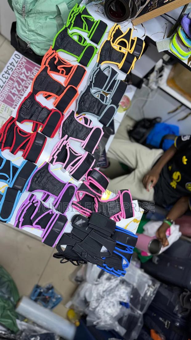 Open Fingerless Unisex Colorful Gym Work Out Gloves