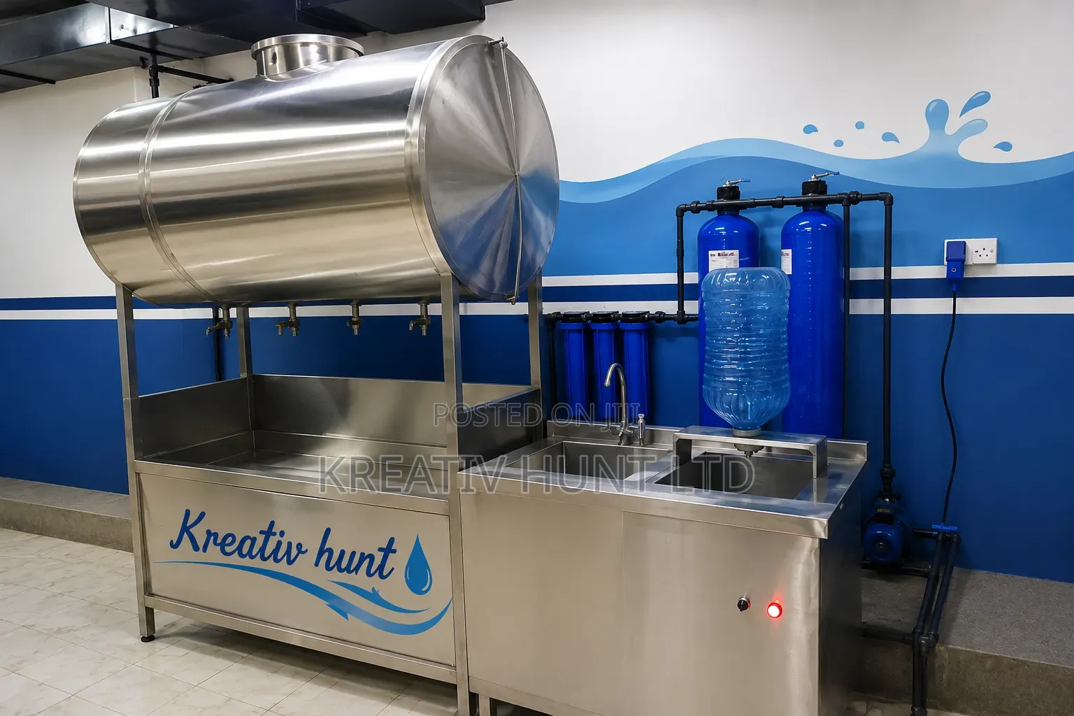 Complete Water Purification Machine .Ie.Ro,Packaging and Refilling.