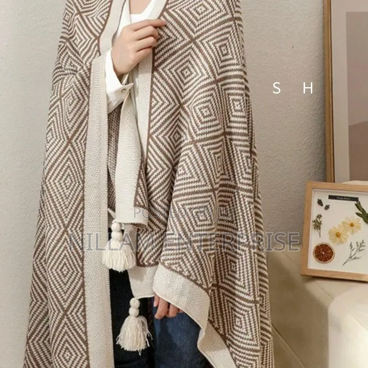 Bohemian Knitted Throw Blankets With Pendant/Tassels*
