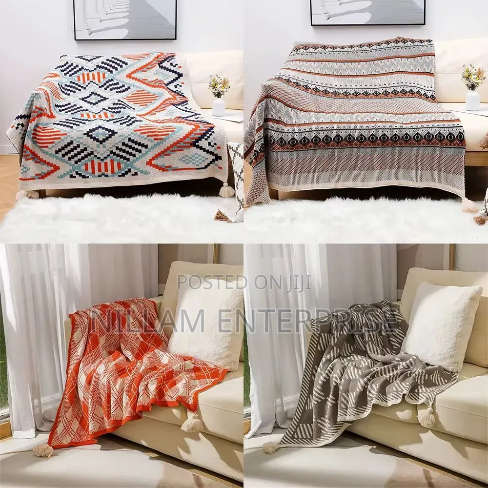 Bohemian Knitted Throw Blankets