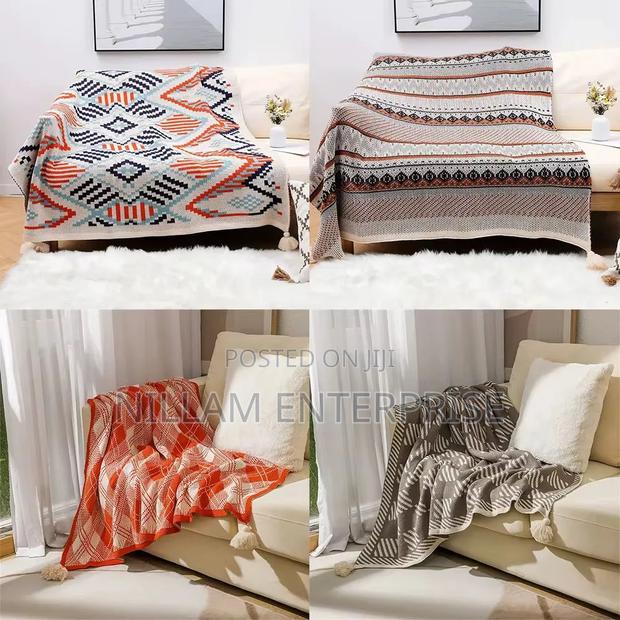 Bohemian Knitted Throw Blankets