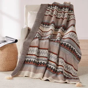 Bohemian Knitted Throw Blankets