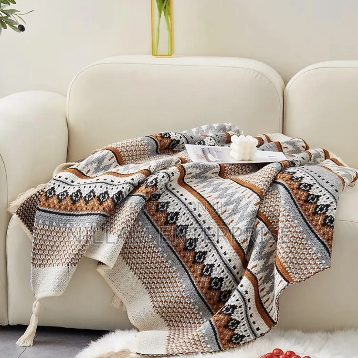 Bohemian Knitted Throw Blankets