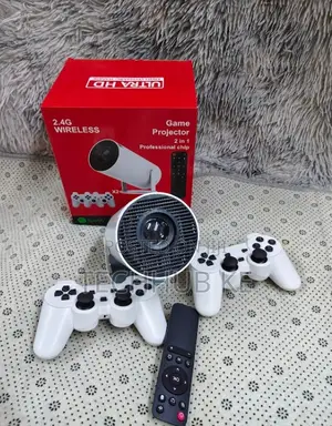 Hy300 Wifi 6 Smart Projector With 2 Wireless Game Controllers Support