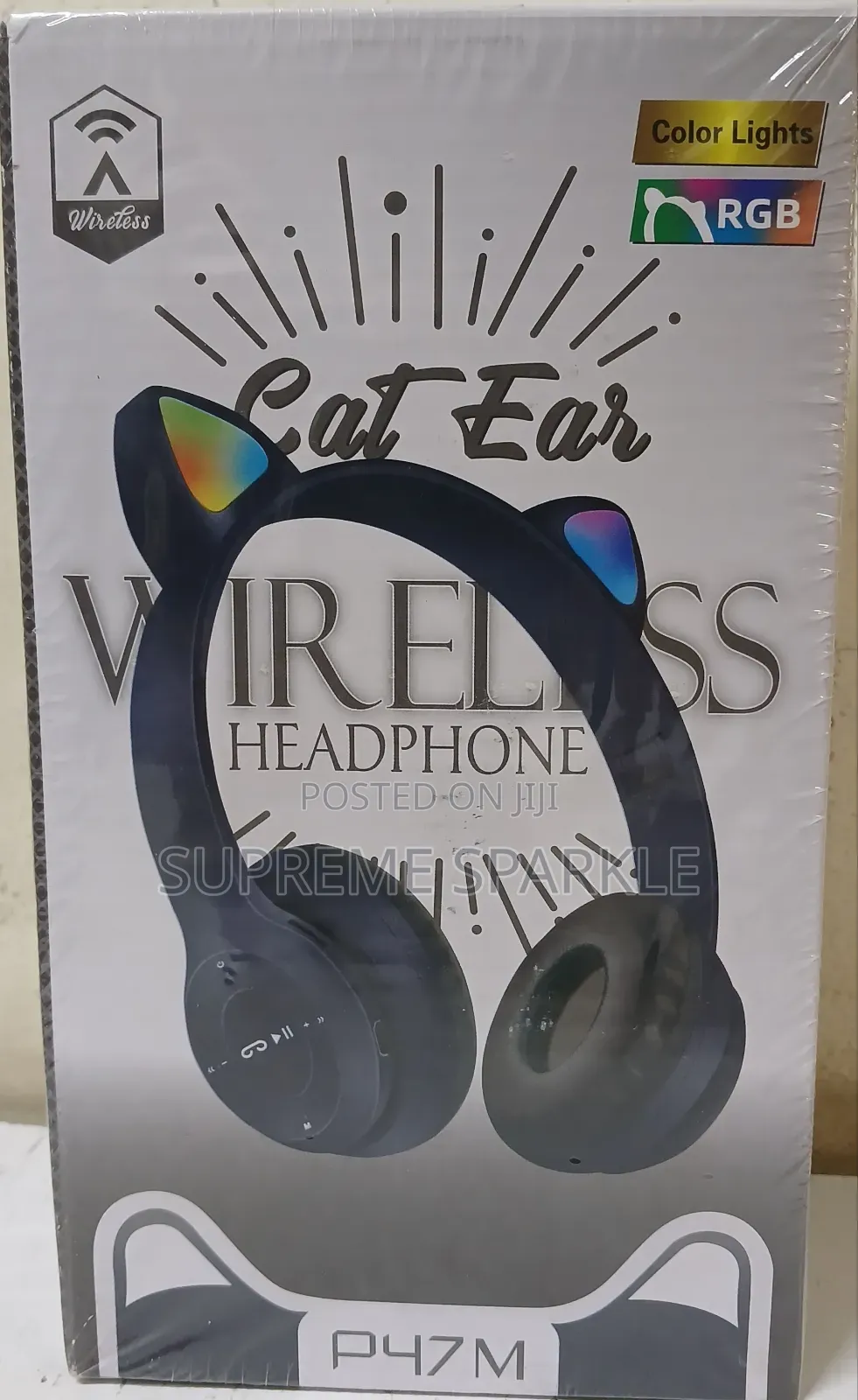 Generic P47m Bluetooth Headphones With RGB Led Lights.(Children)