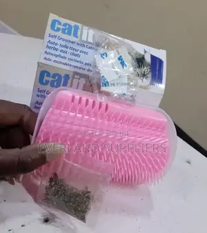 Cat Self Groomer, Wall Corner Massage Comb Grooming Brush With Catnip