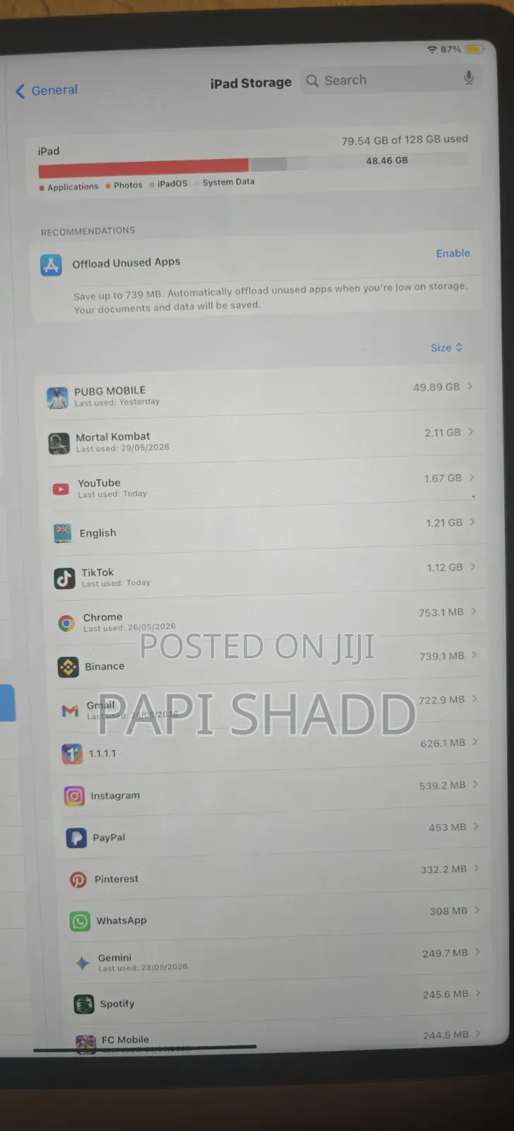 Apple iPad Pro 12.9 (2021) 128 GB Black