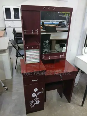 Dressing Table: Vanity Table With Stool and Smooth Sliding Drawers
