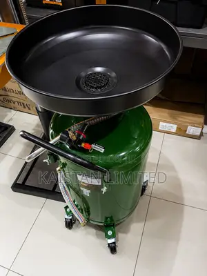 70l Portable Oil Drain Tank 18 Gallon Waste Oil Collector With Basin