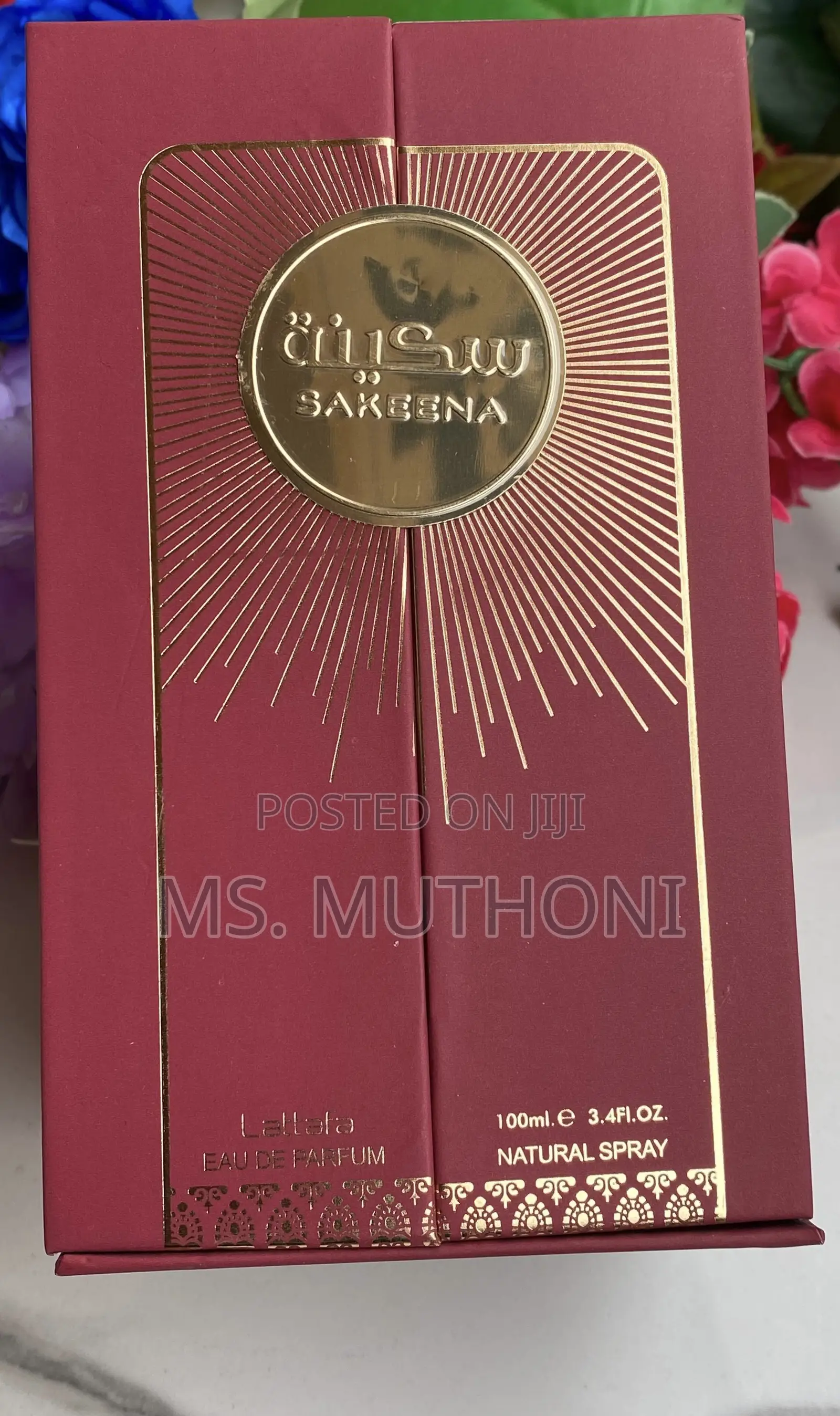 100ml Bottle of Lattafa Sakeena Eau De Parfum.