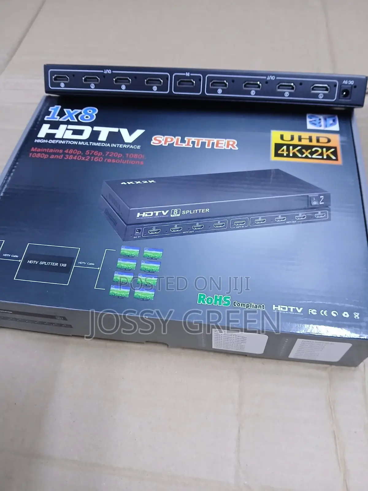 Hdmi 1x8 Splitter – 1 Input 8 Outputs Full Hd Video Distributor