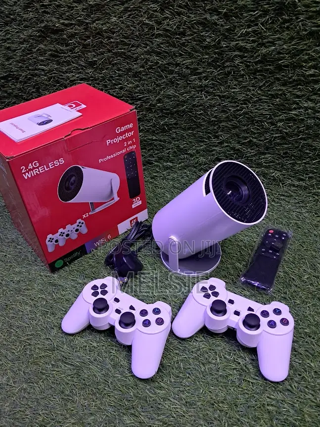  Smart Mini Projector With 2 Wireless Game Controllers Wifi