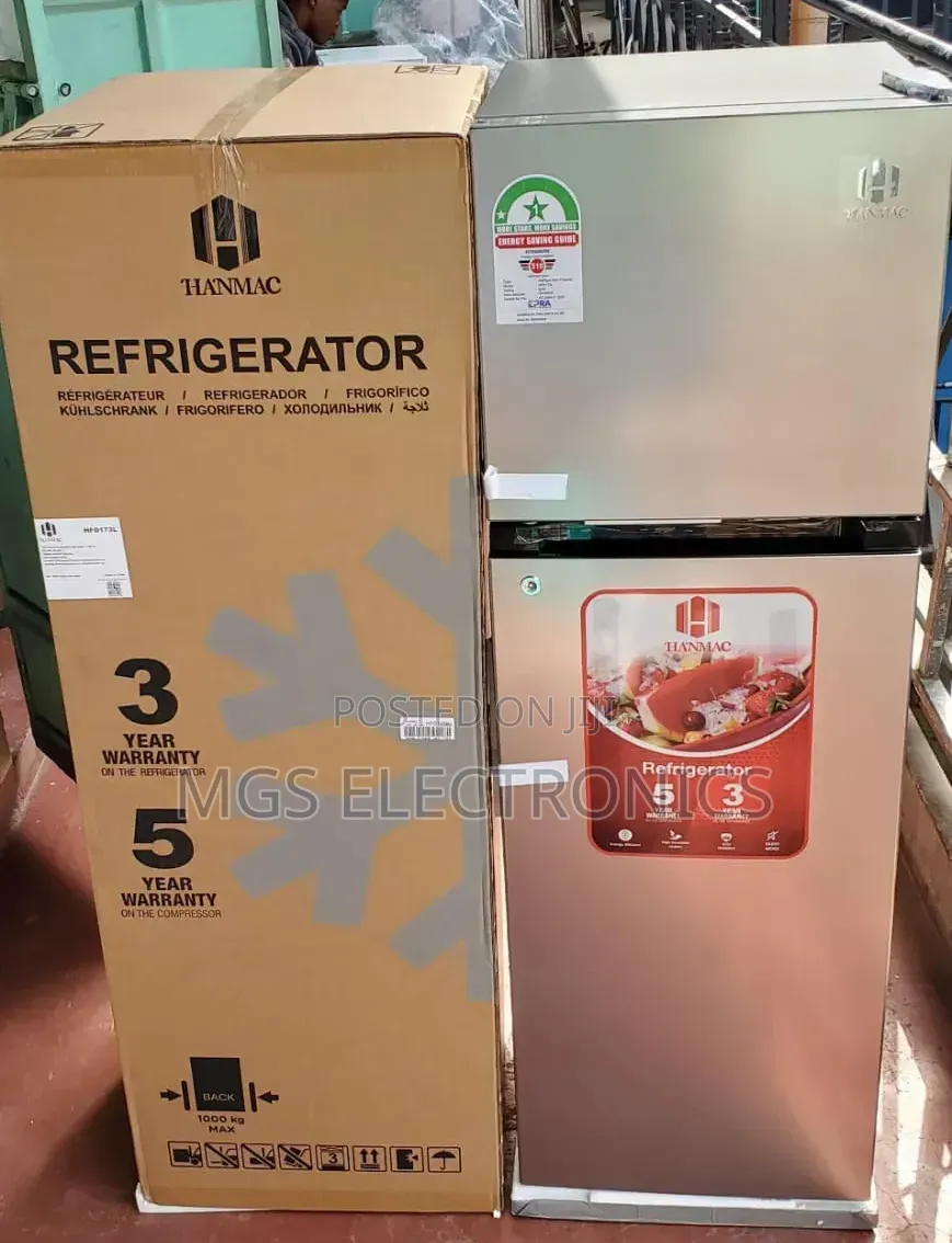 Hanmac 173l Double Door Fridge