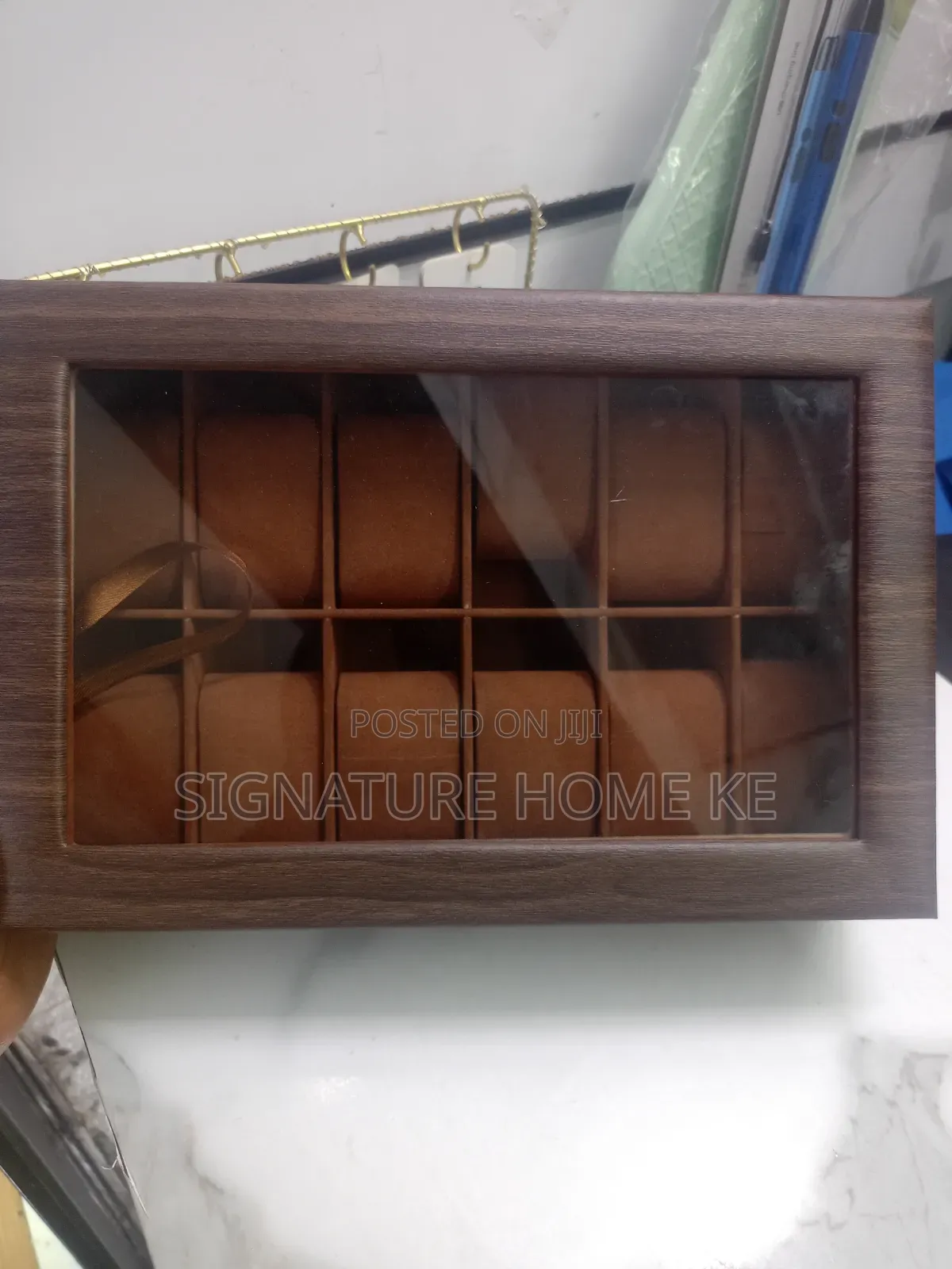 12 Slots Leather Watch Organizer