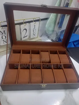 12 Slots Leather Watch Organizer