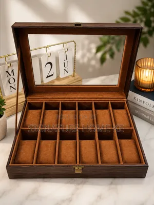 12 Slots Leather Watch Organizer