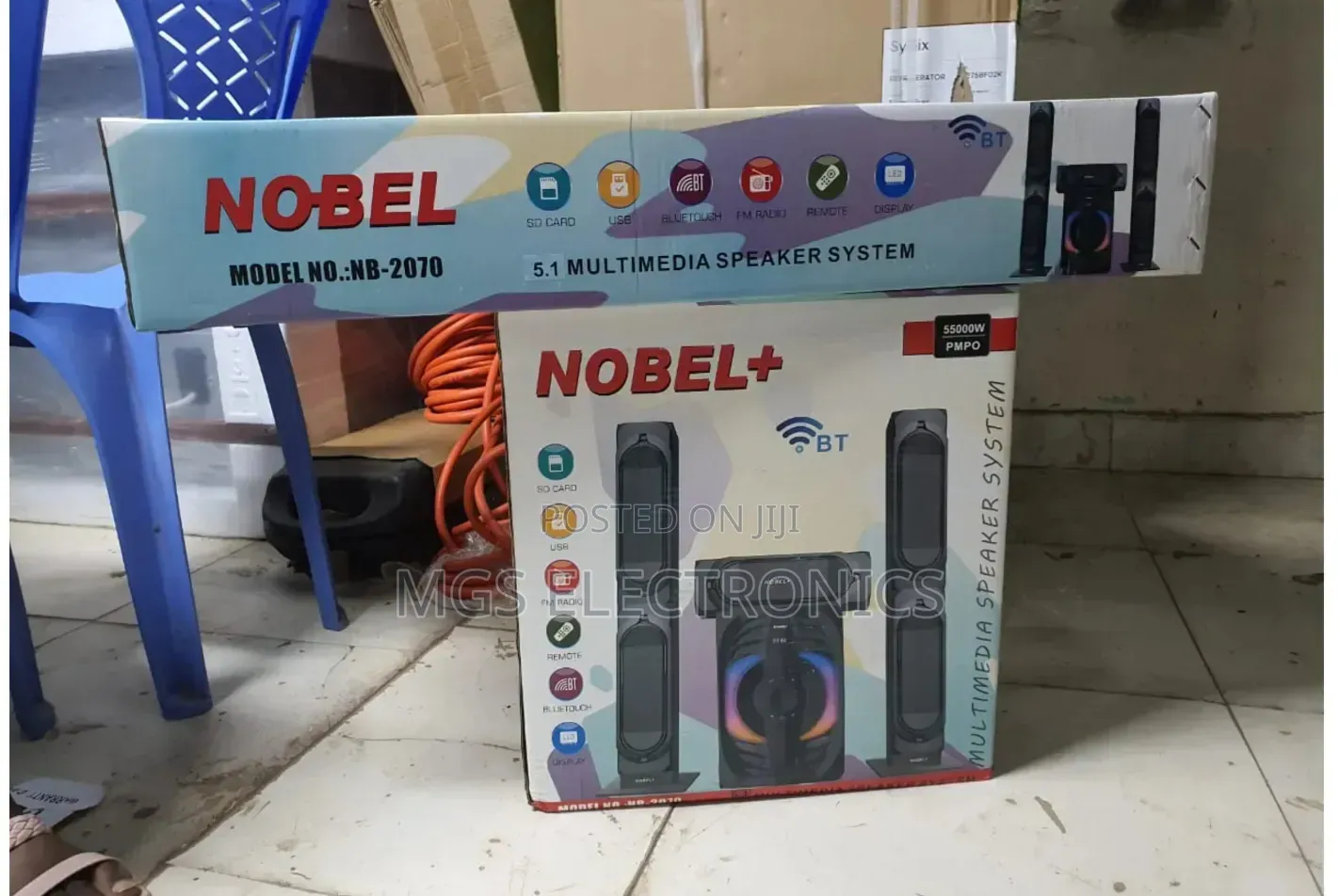 Nobel Nb-2070 3.1ch Subwoofer 55,000w Pmpo Multimedia Bluetooth