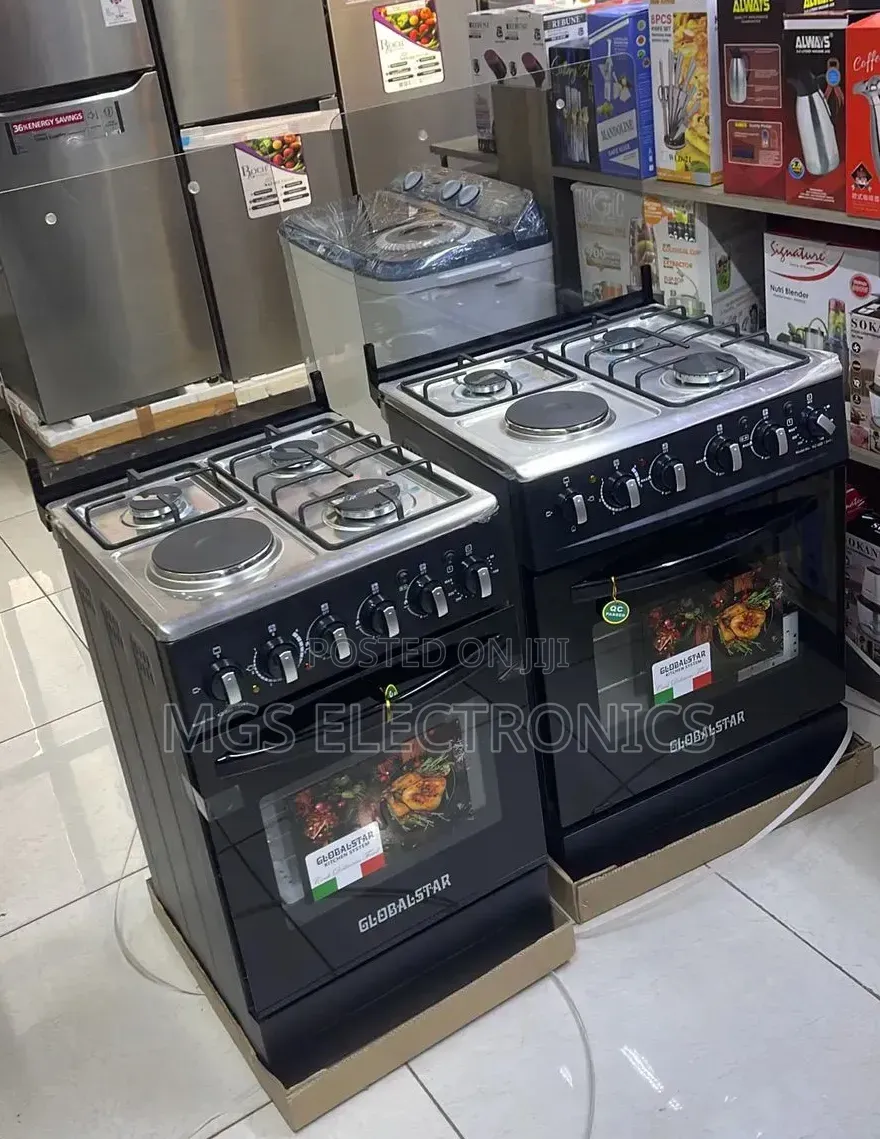 Black 50*55 Globalstar Jet 3+1 Standing Cooker With Electric Oven