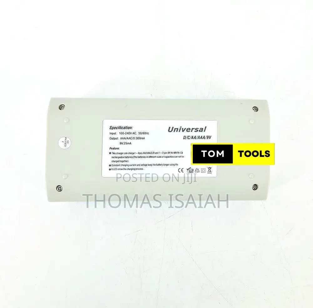 Universal Simultaneous Charger For Rechargeable Aa, Aaa, C, D, 9v