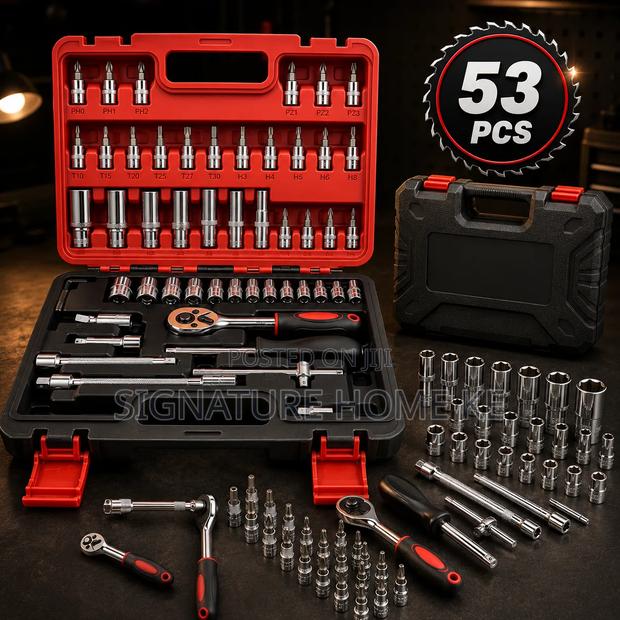 1/4" 53pc Dr Socket Spanners Tool Box Set - thumbnail 2