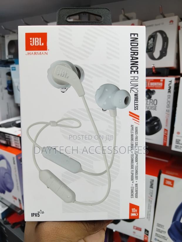 JBL Endurance Run 2 Wireless Headphones in White. - thumbnail 2