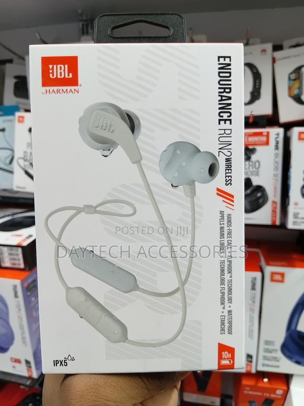 JBL Endurance Run 2 Wireless Headphones in White. - thumbnail 3