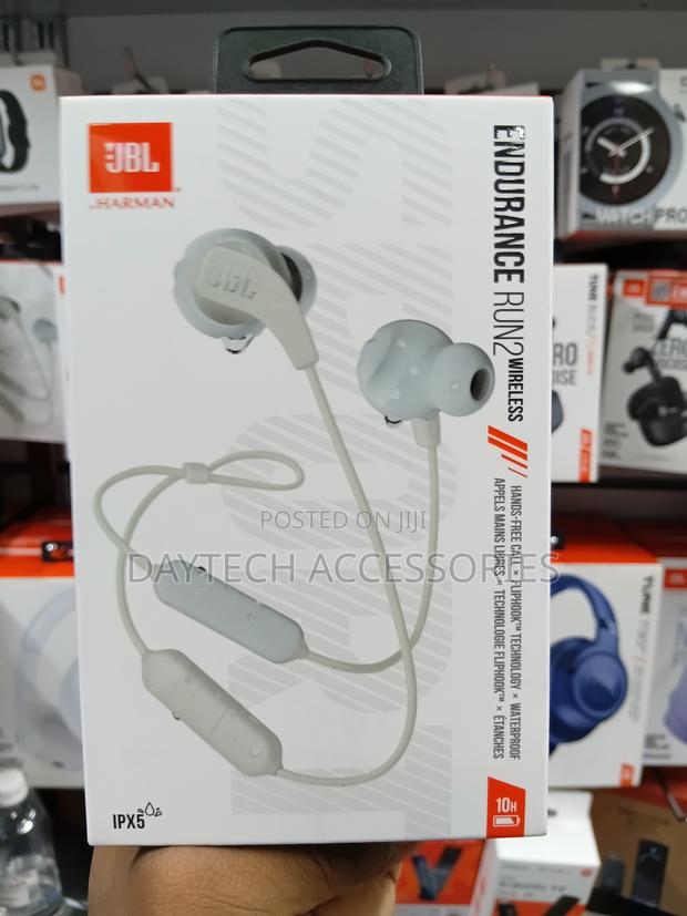 JBL Endurance Run 2 Wireless Headphones in White. - thumbnail 4