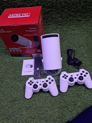 Smart Android Compatible Projector With Dual Wireless Controllers