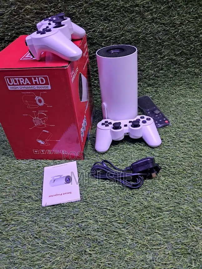Smart Android Compatible Projector With Dual Wireless Controllers