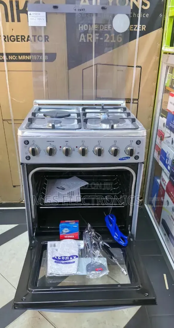 Ecomax Standing Cooker 60×60 3g + 1 Electric Hot Plate Electric Oven
