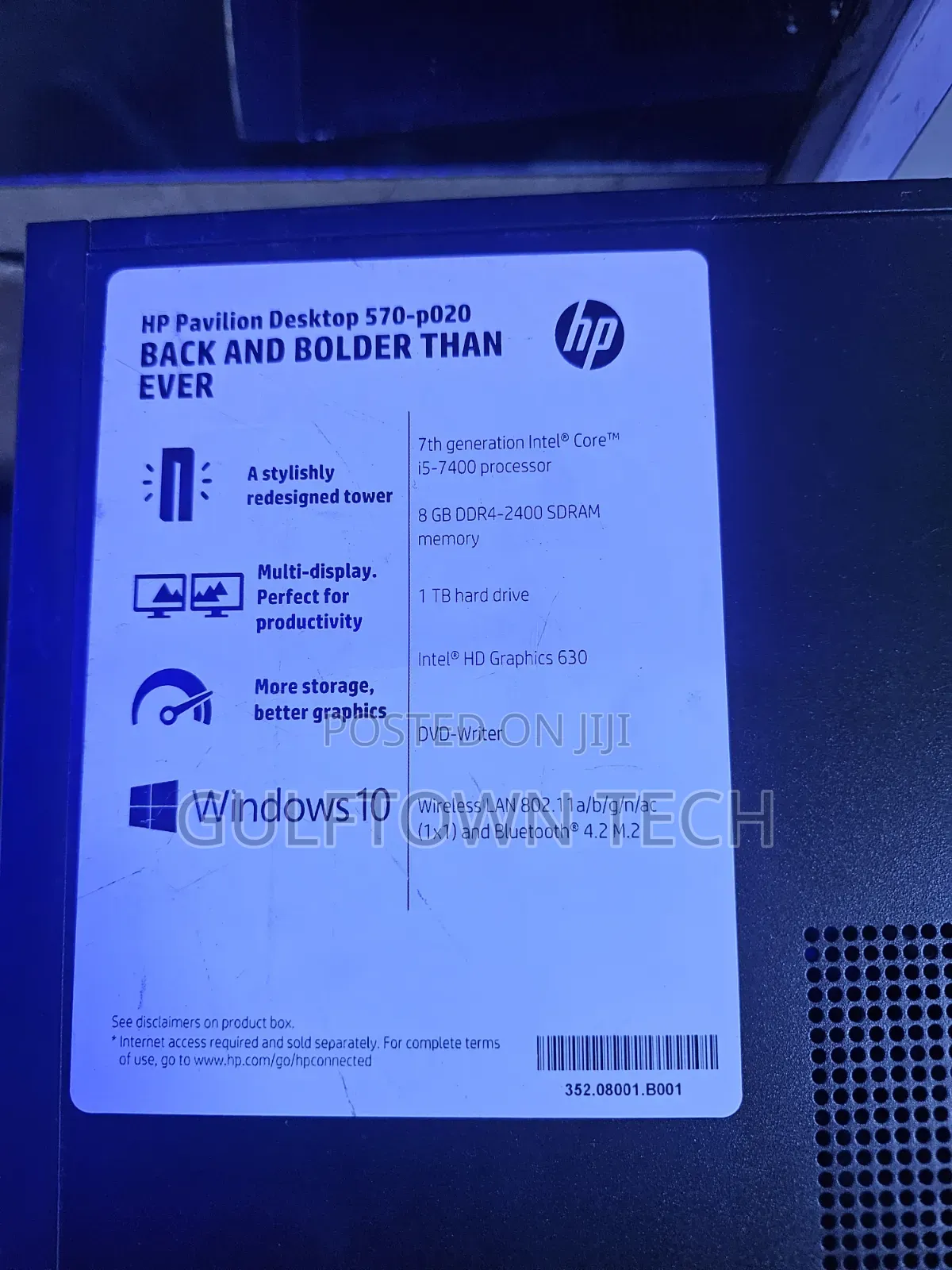 Desktop Computer HP Pavilion 570 8GB Intel Core i5 SSD 256GB