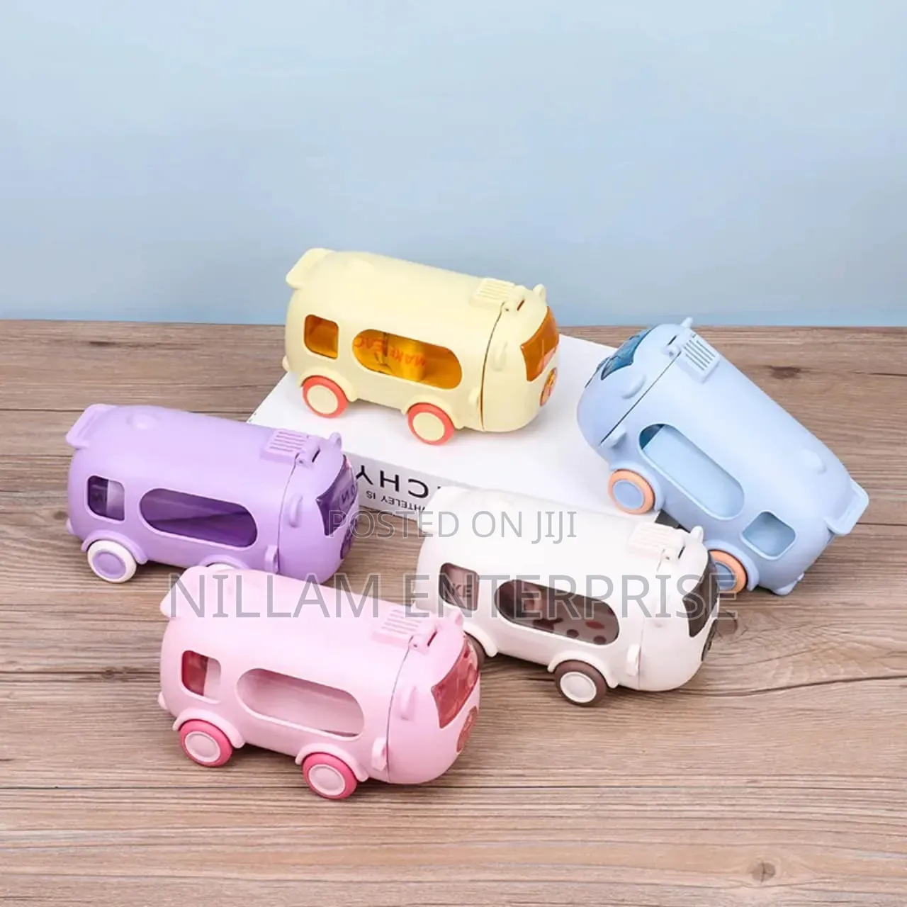 *2-in-1 Toy Bus Water Bottle for Kids*