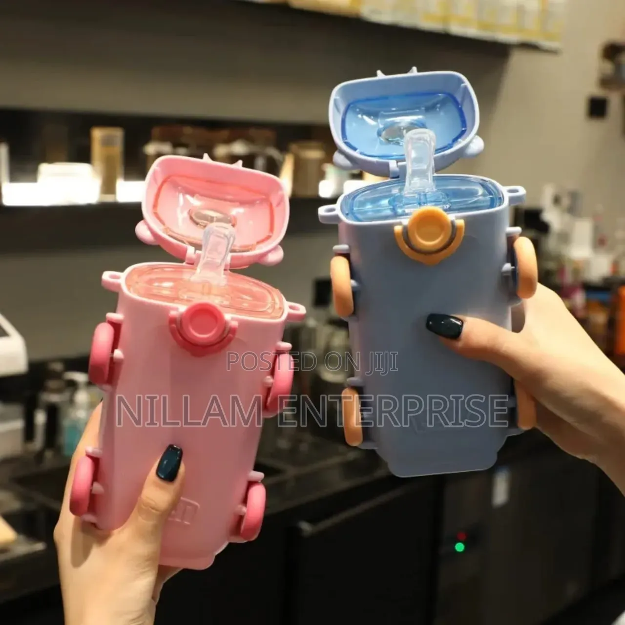 *2-in-1 Toy Bus Water Bottle for Kids*
