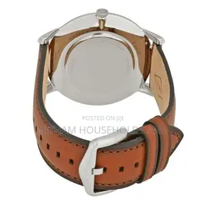 Fossil Fs5306 Minimalist Analog Brown Leather Watch for Men