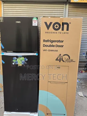 Von 334l No Frost Double Door Refrigerator