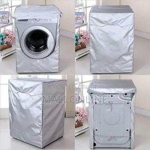 Front Load Washing Machine Cover Waterproof Dust-proof Silver Sunscree