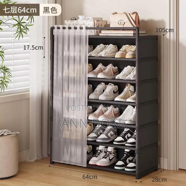 6 Layer Shoerack With Dust Cover
