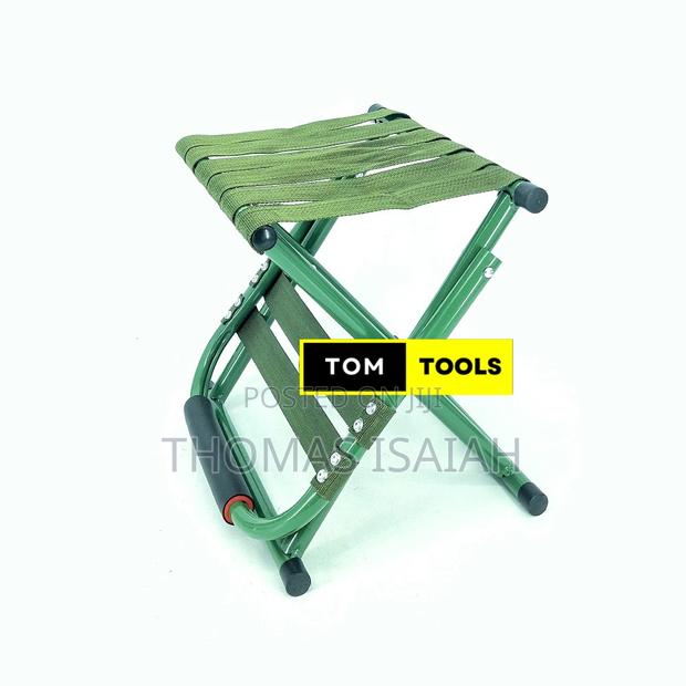 Green Extra Strong Foldable Aluminium And Nylon Canvas Camping Chair